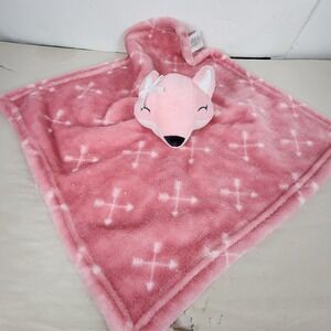 HB Pink Fox Lovey 14in Plush Stuffed Animal Baby Toy Security Blanket Blankie